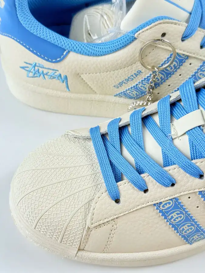 AD Originals Superstar x Stussy White Blue