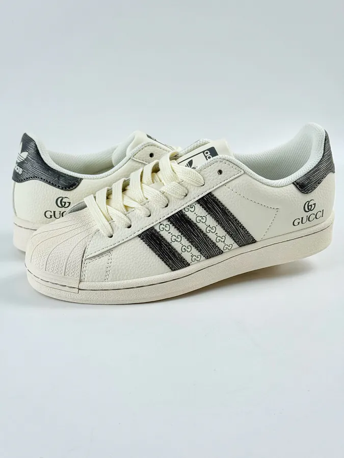 Gucci White and Black Superstar