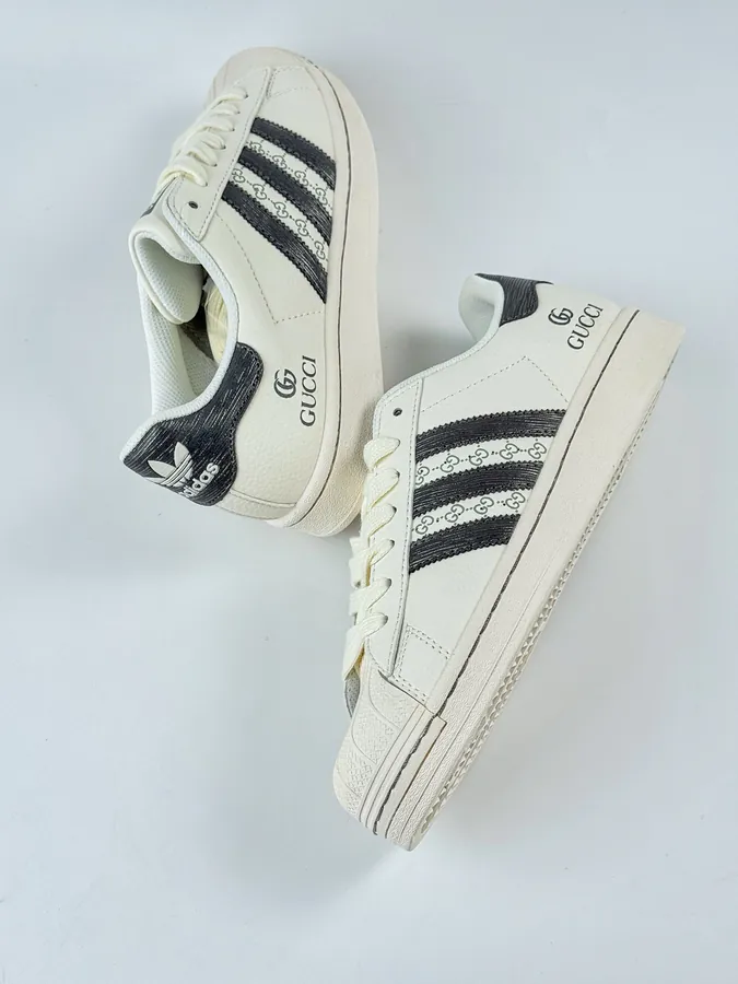Gucci White and Black Superstar