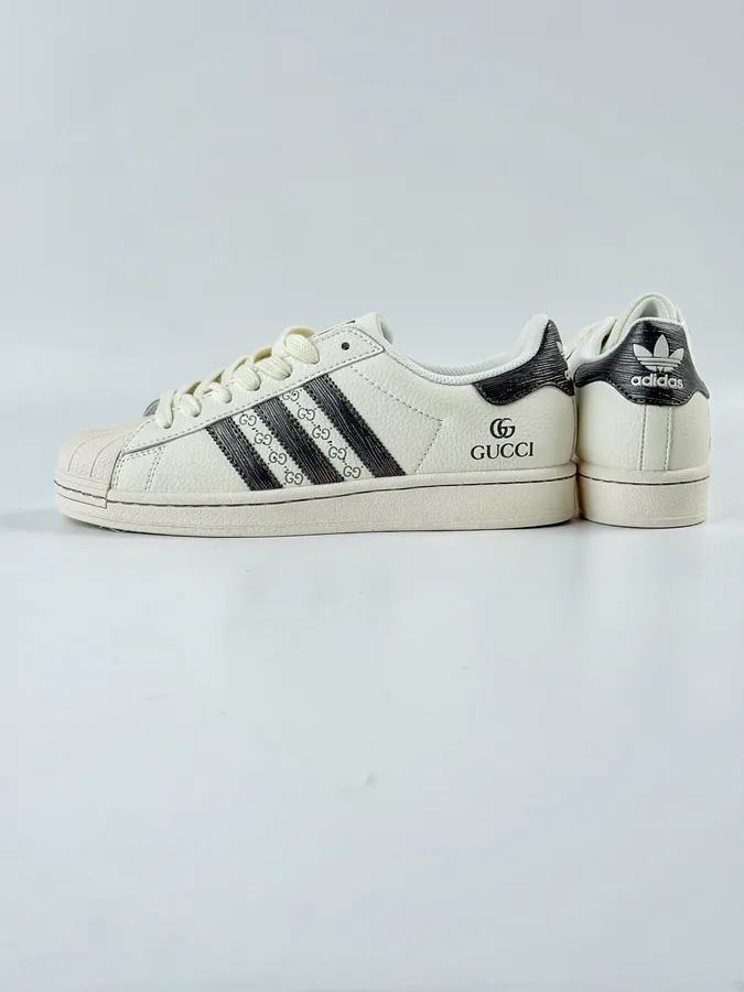 Gucci White and Black Superstar