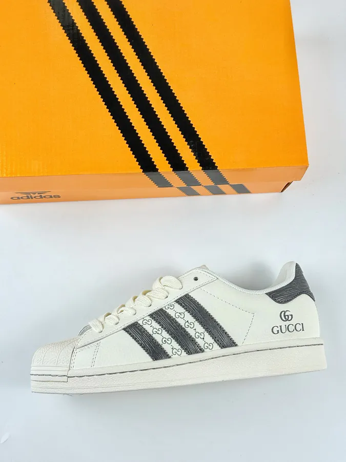 Gucci White and Black Superstar