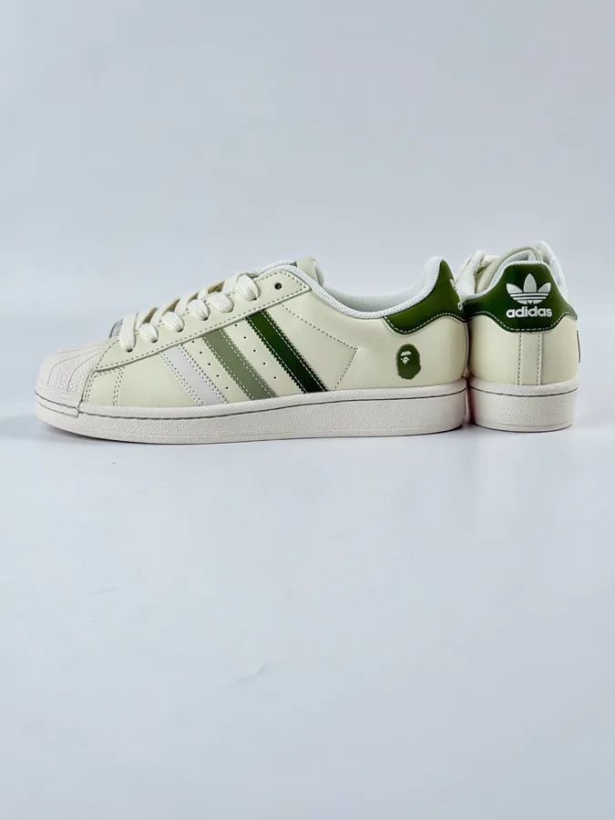 AD Originals Superstar x BAPE White Green Sneaker