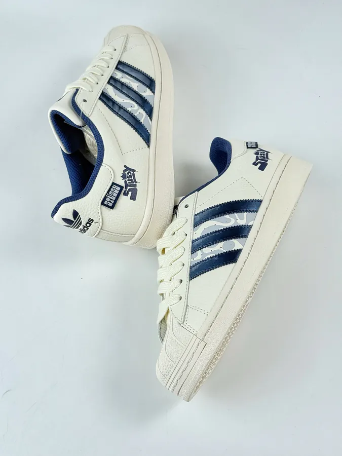 AD Originals Superstar x Stussy White Blue