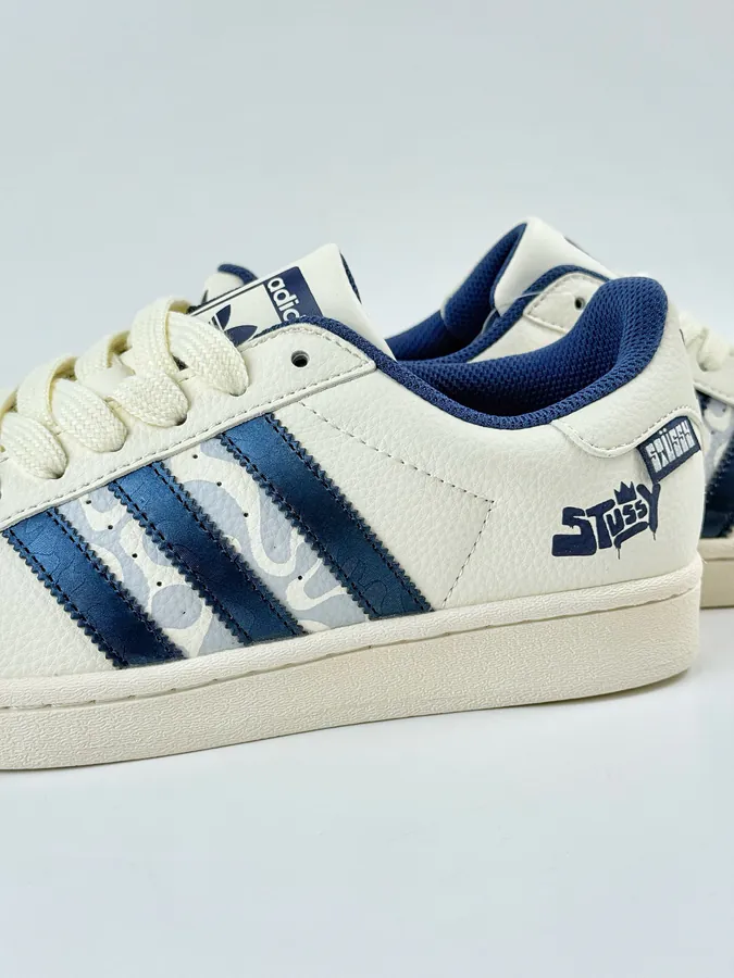 AD Originals Superstar x Stussy White Blue