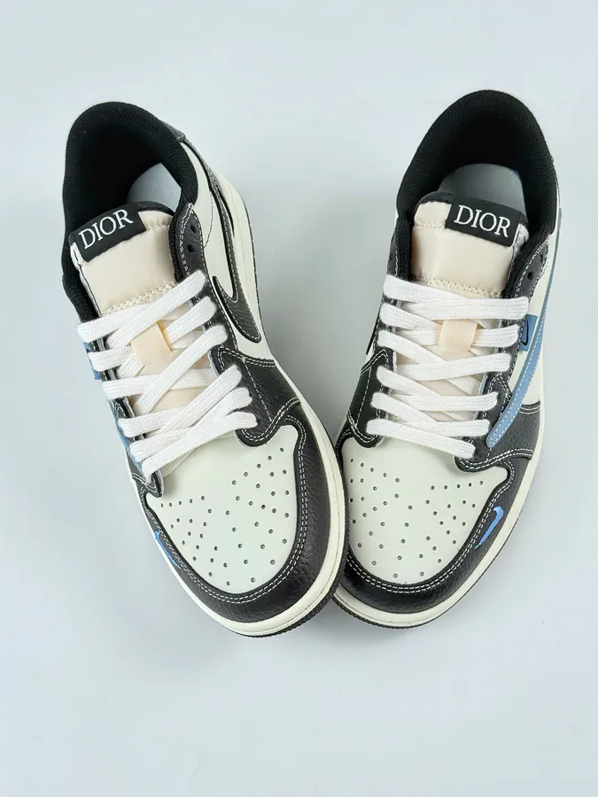 Travis Scott x Air 1 Low Reverse Black Blue Swoosh Low Top