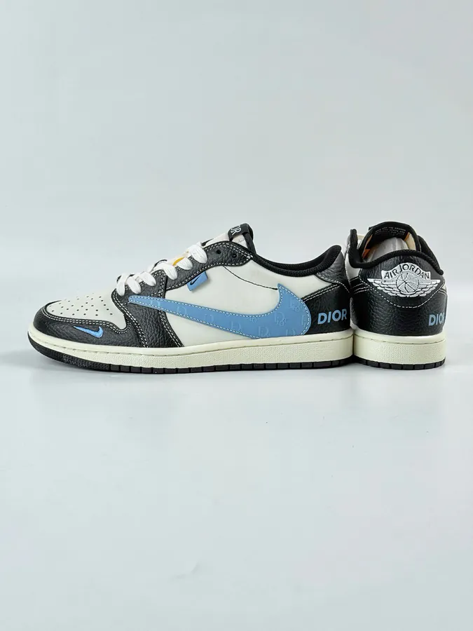 Travis Scott x Air 1 Low Reverse Black Blue Swoosh Low Top