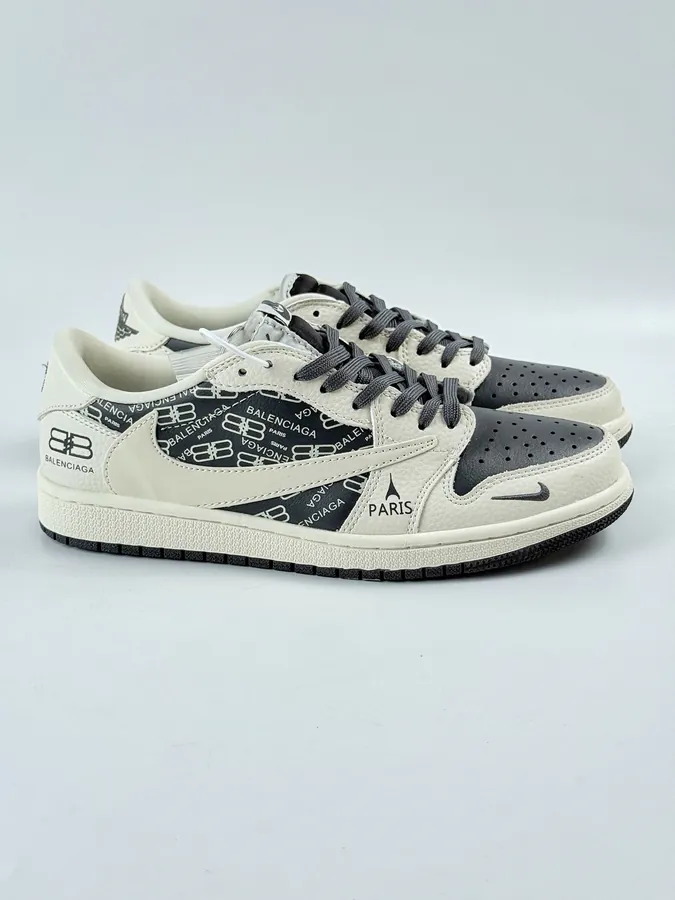 Travis Scott x Air 1 Low Reverse White Grey Swoosh
