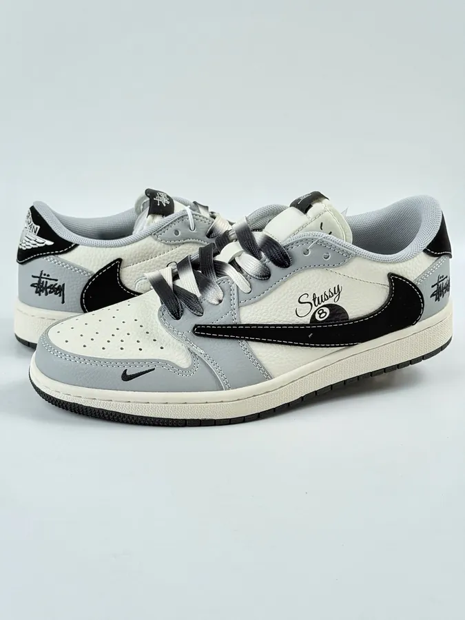Travis Scott x Air 1 Low Reverse Gray White Swoosh Low Cut