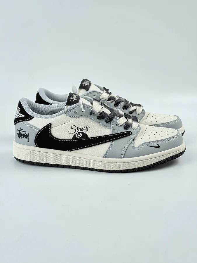 Travis Scott x Air 1 Low Reverse Gray White Swoosh Low Cut