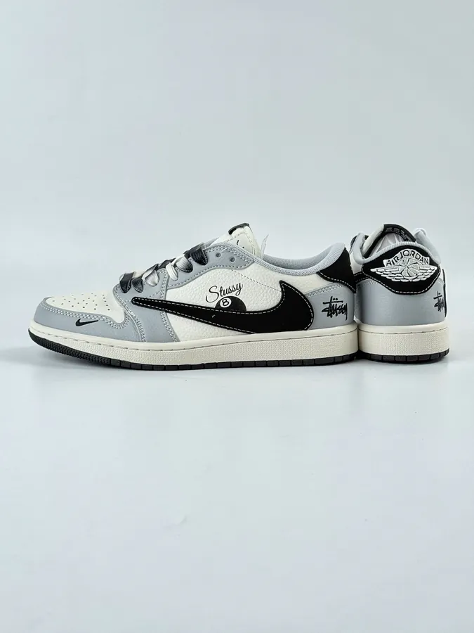 Travis Scott x Air 1 Low Reverse Gray White Swoosh Low Cut