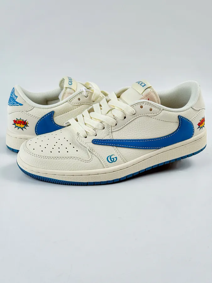Travis Scott x Air 1 Low Reverse White Blue Swoosh