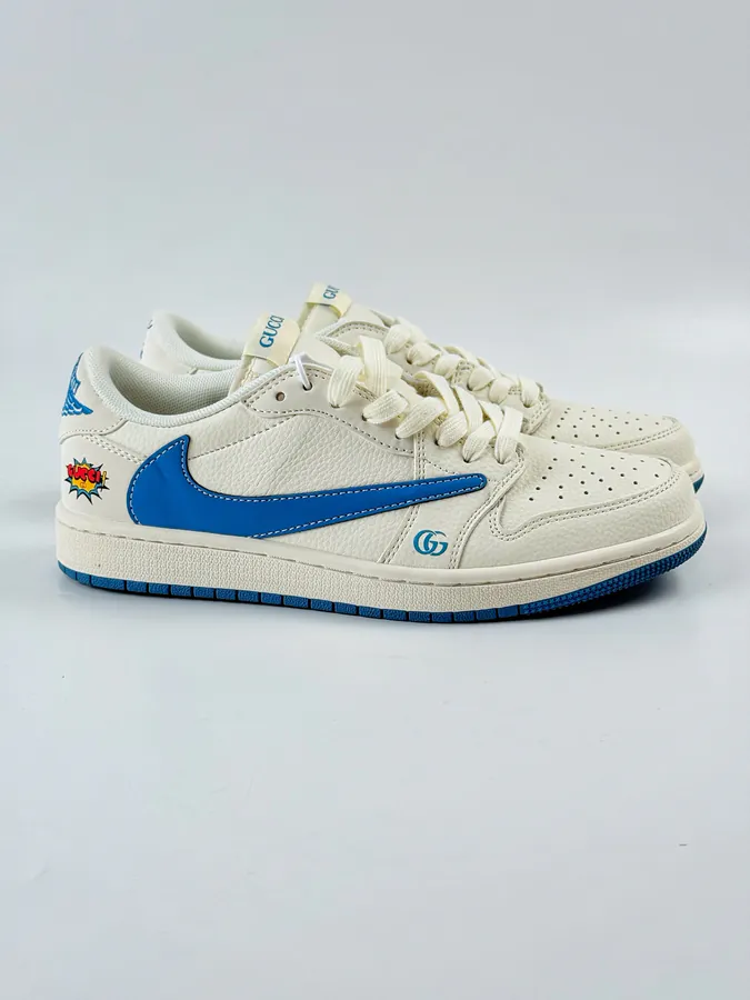 Travis Scott x Air 1 Low Reverse White Blue Swoosh