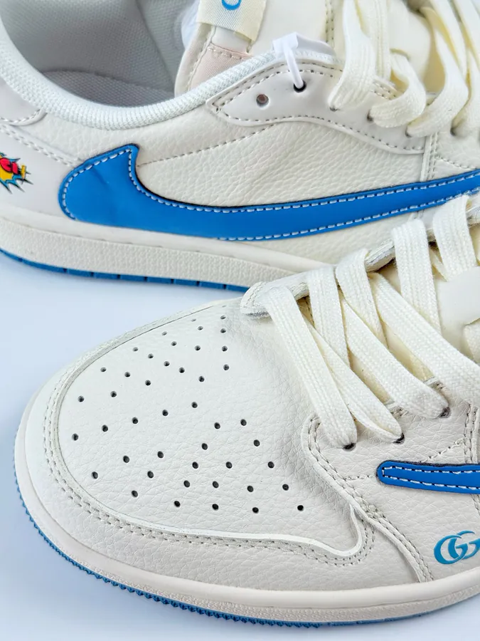 Travis Scott x Air 1 Low Reverse White Blue Swoosh