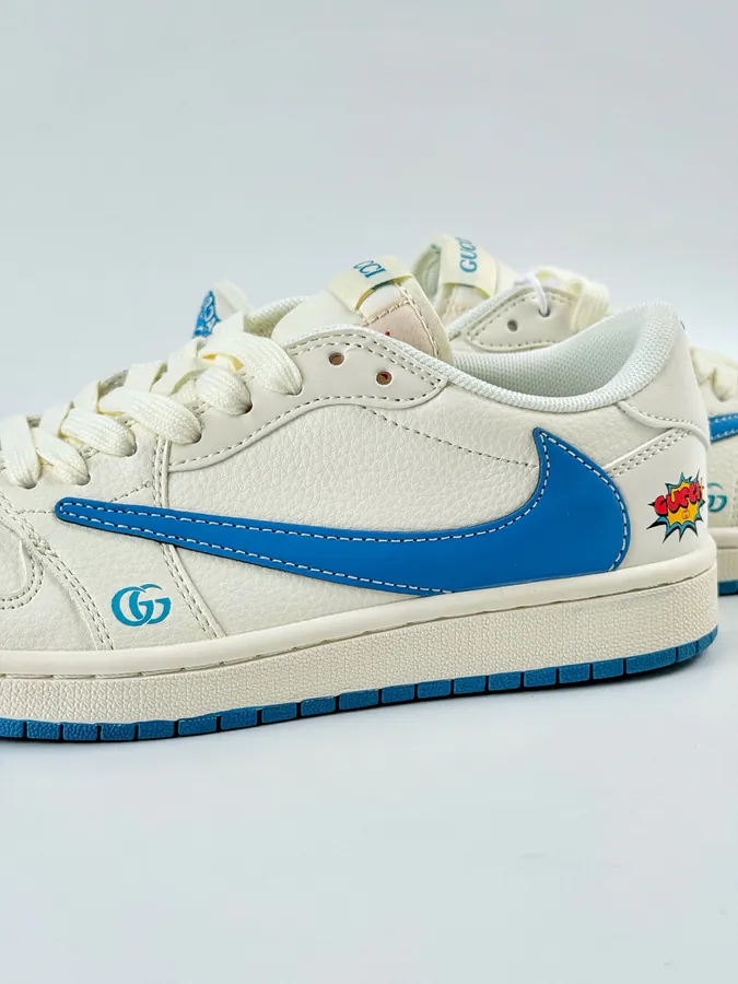 Travis Scott x Air 1 Low Reverse White Blue Swoosh