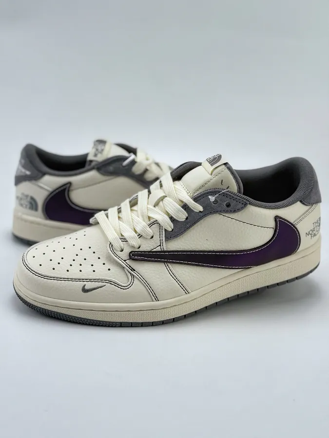 Travis Scott x Air 1 Low x The North Face Reverse White Grey Swoosh