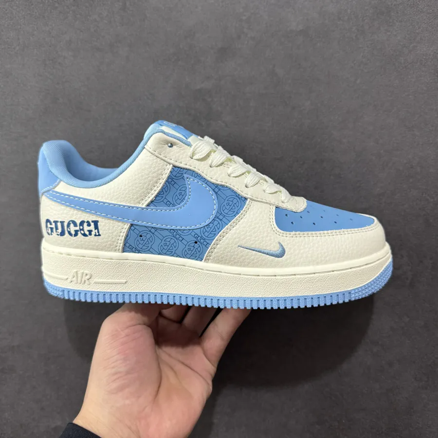GUCCI White Blue Air Force 1 Low 07