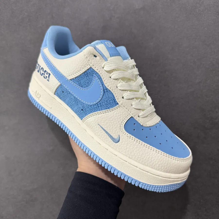 GUCCI White Blue Air Force 1 Low 07