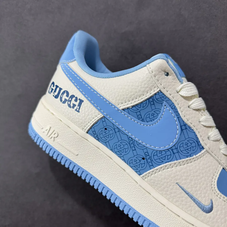 GUCCI White Blue Air Force 1 Low 07