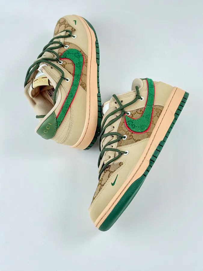 Nike SB Dunk Low x GUCCI Brown Green Mini Gucci