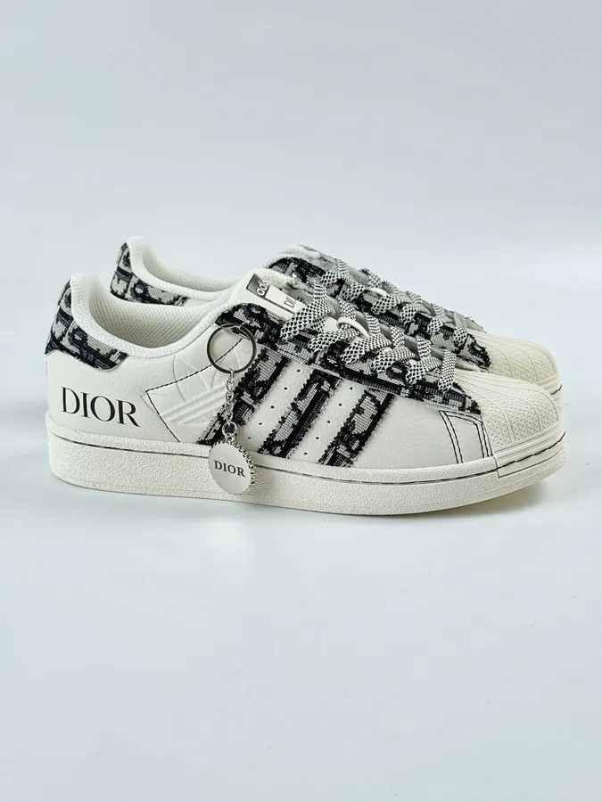 AD Originals Superstar x DIOR White Black Starry