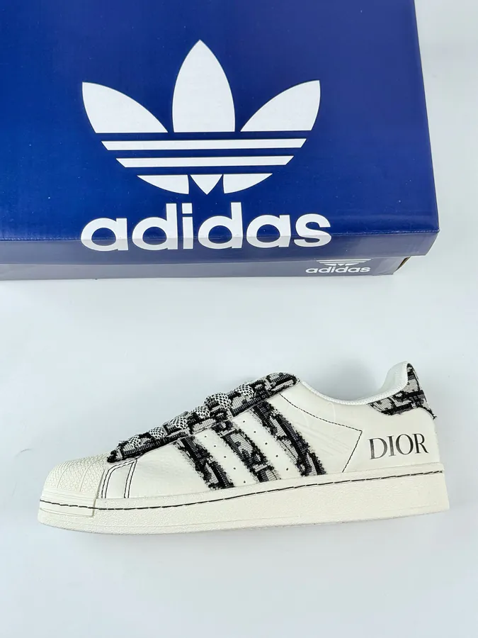 AD Originals Superstar x DIOR White Black Starry