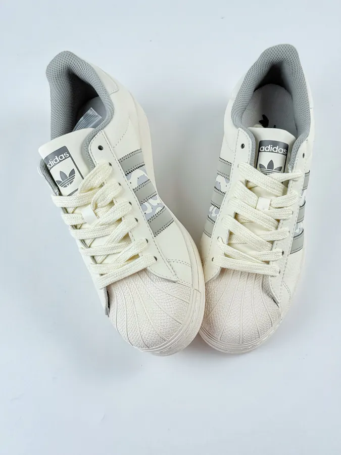 AD Originals Superstar x Stussy White Grey