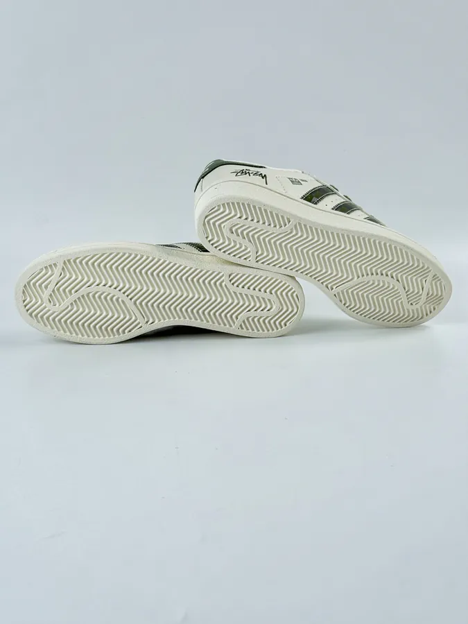 AD Originals Superstar x Stussy White Green