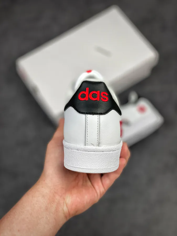 Originals Superstar Shell Toe Sneaker in WhiteBlackRed