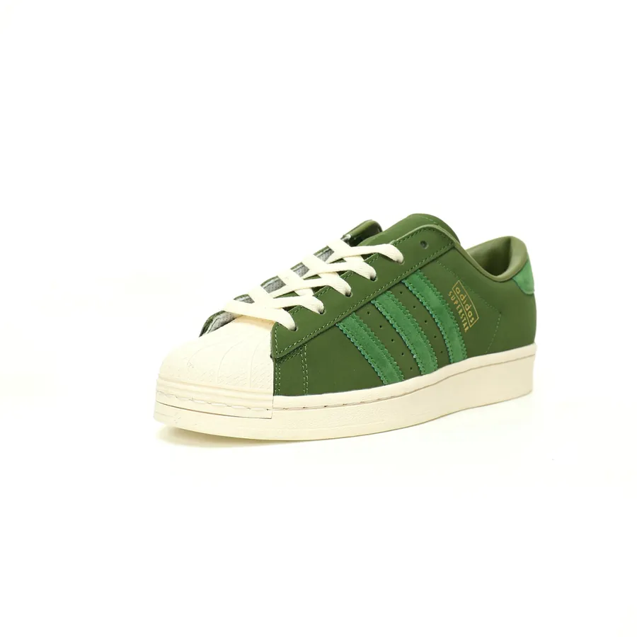 Originals Superstar OG Vintage Crew Green Grained Calfskin Low Sneaker