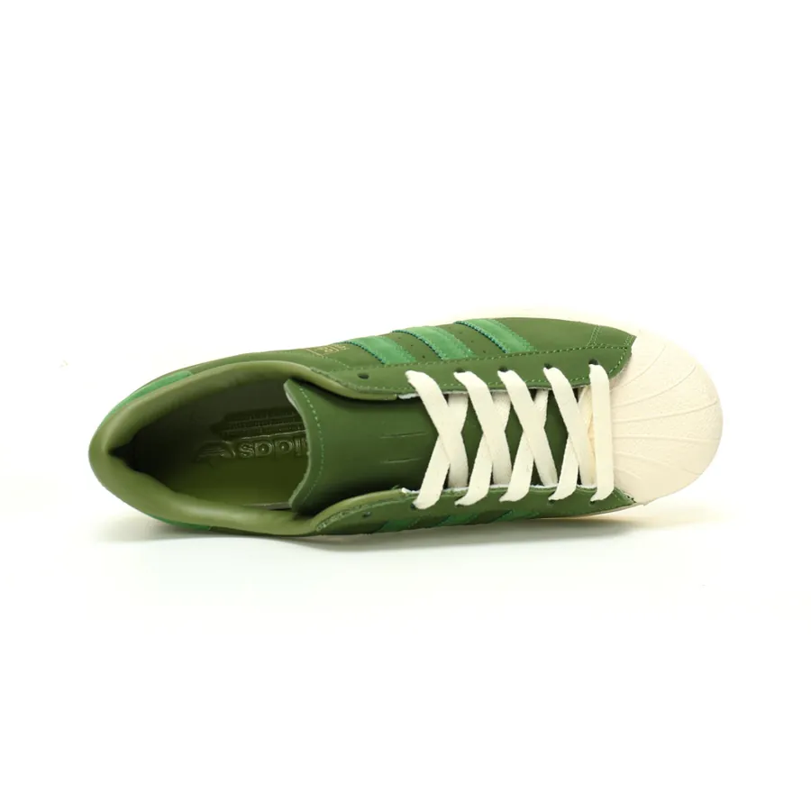 Originals Superstar OG Vintage Crew Green Grained Calfskin Low Sneaker
