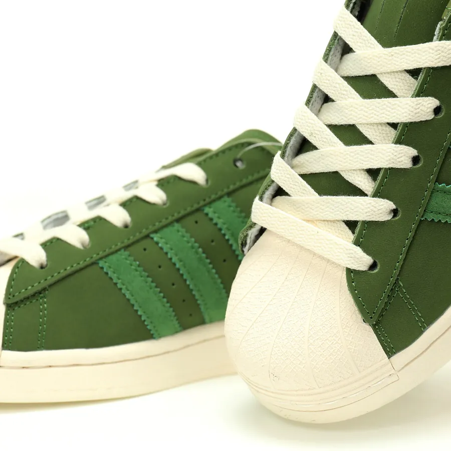 Originals Superstar OG Vintage Crew Green Grained Calfskin Low Sneaker