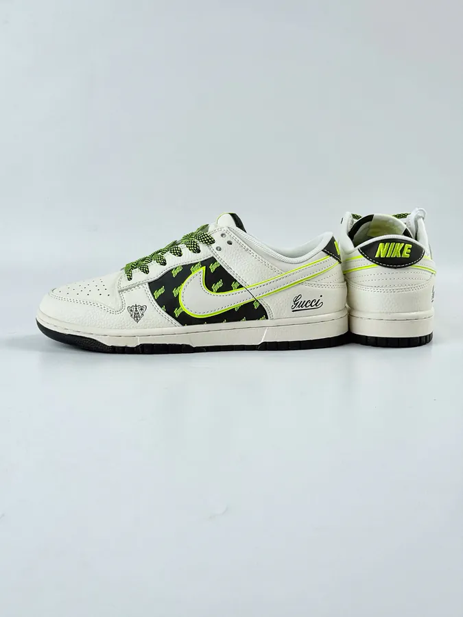 Nike SB Dunk Low x GUCCI White Green Starry