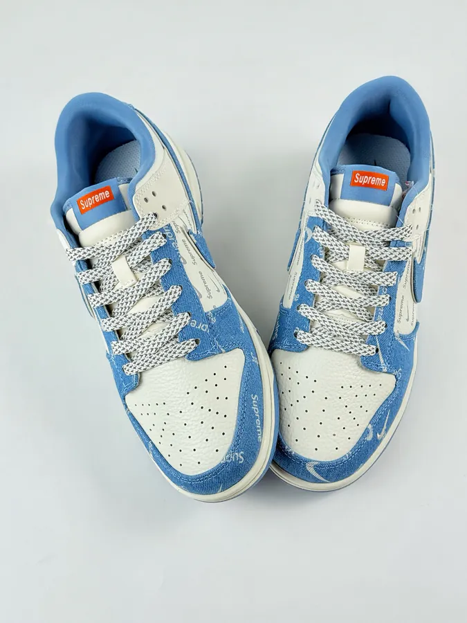 Nike SB Dunk Low x Supreme Blue and White Checkerboard