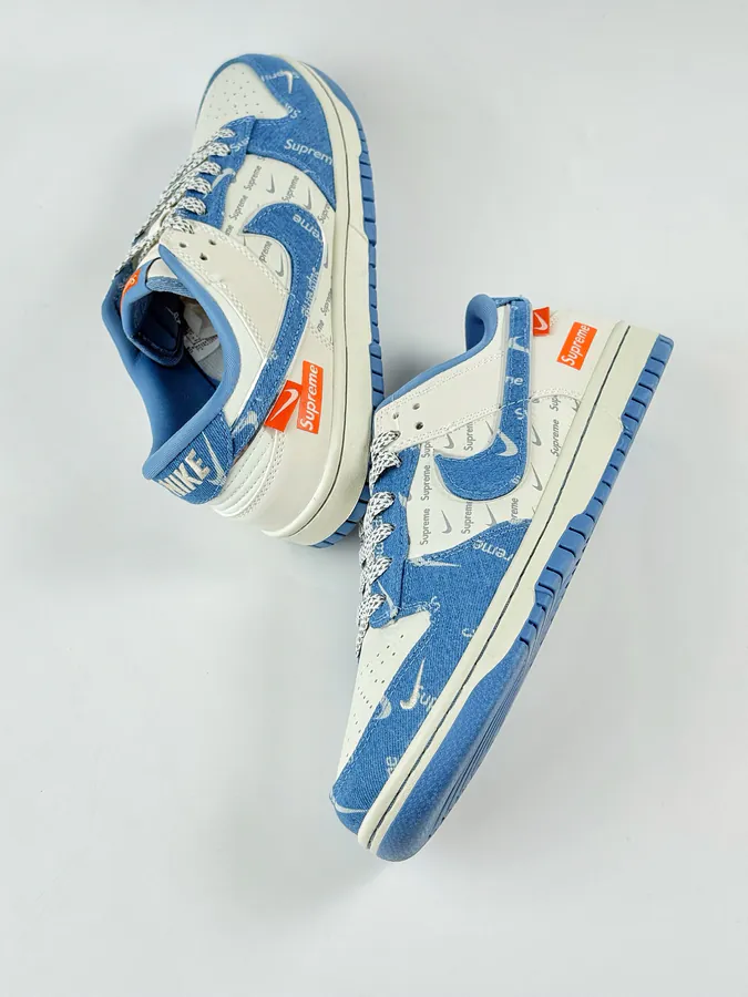 Nike SB Dunk Low x Supreme Blue and White Checkerboard