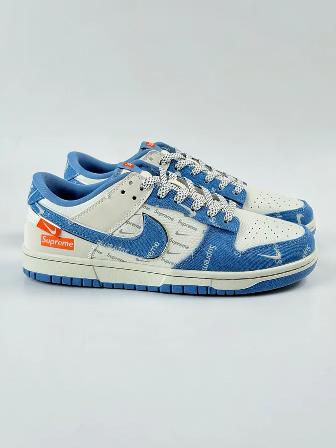 Nike SB Dunk Low x Supreme Blue and White Checkerboard