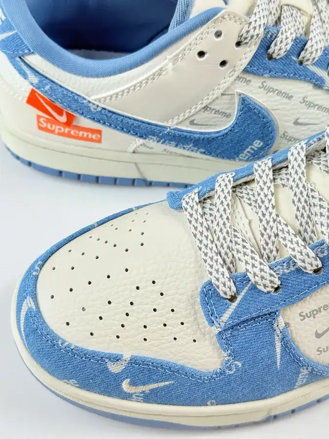 Nike SB Dunk Low x Supreme Blue and White Checkerboard