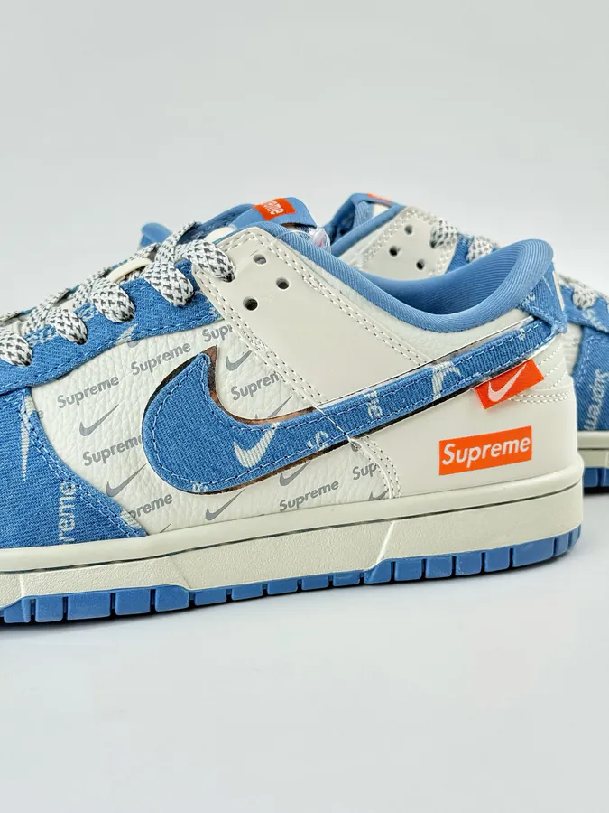 Nike SB Dunk Low x Supreme Blue and White Checkerboard