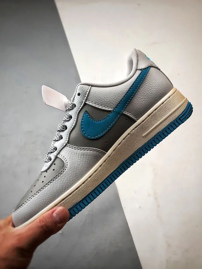 LV x Air Force 1 Low Gray Blue Reflective Trim