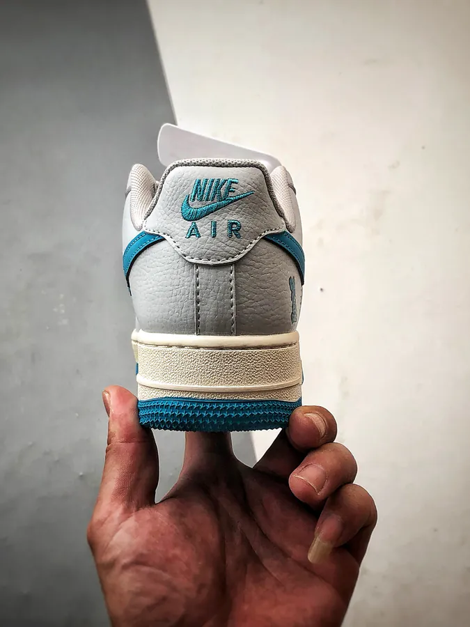 LV x Air Force 1 Low Gray Blue Reflective Trim