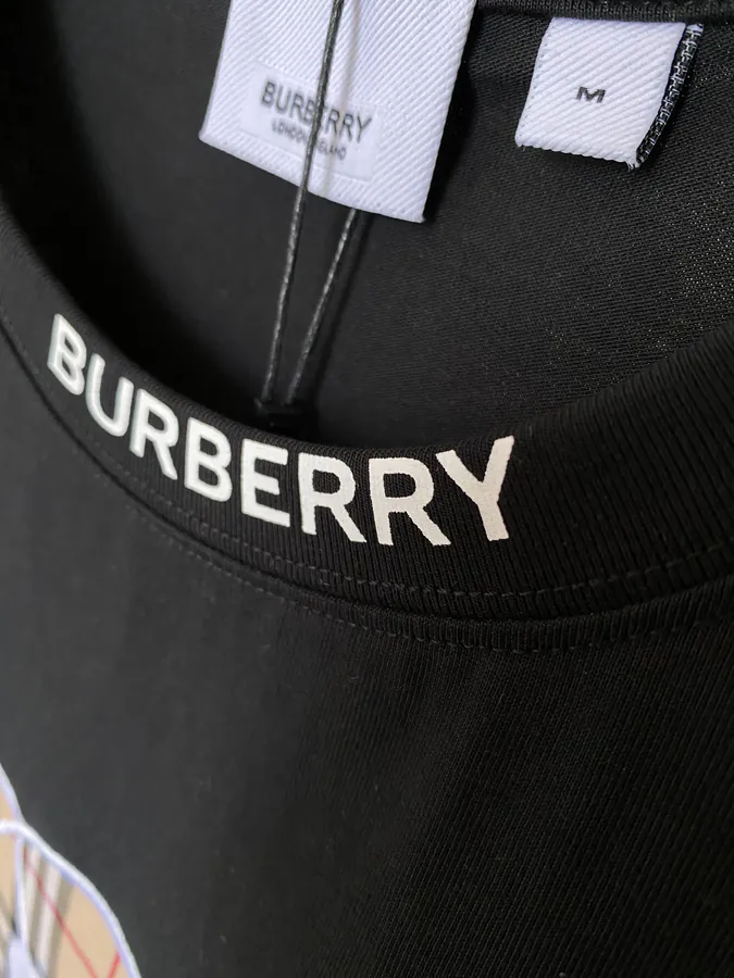 Burberry Bear Embroidered Check T Shirt