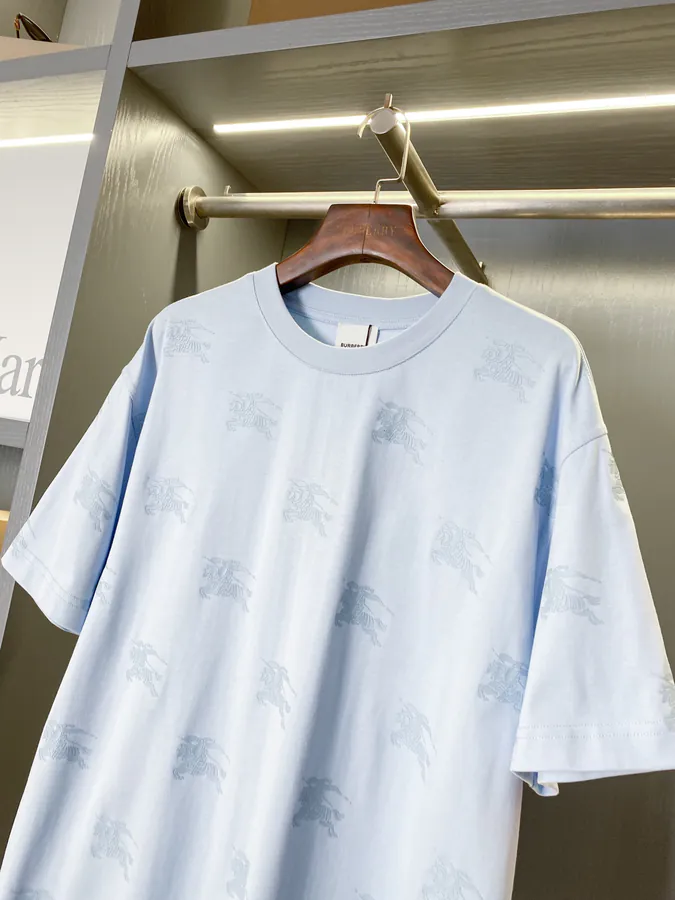 Burberry Horseman Logo Print Cotton T Shirt
