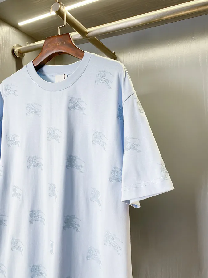 Burberry Horseman Logo Print Cotton T Shirt