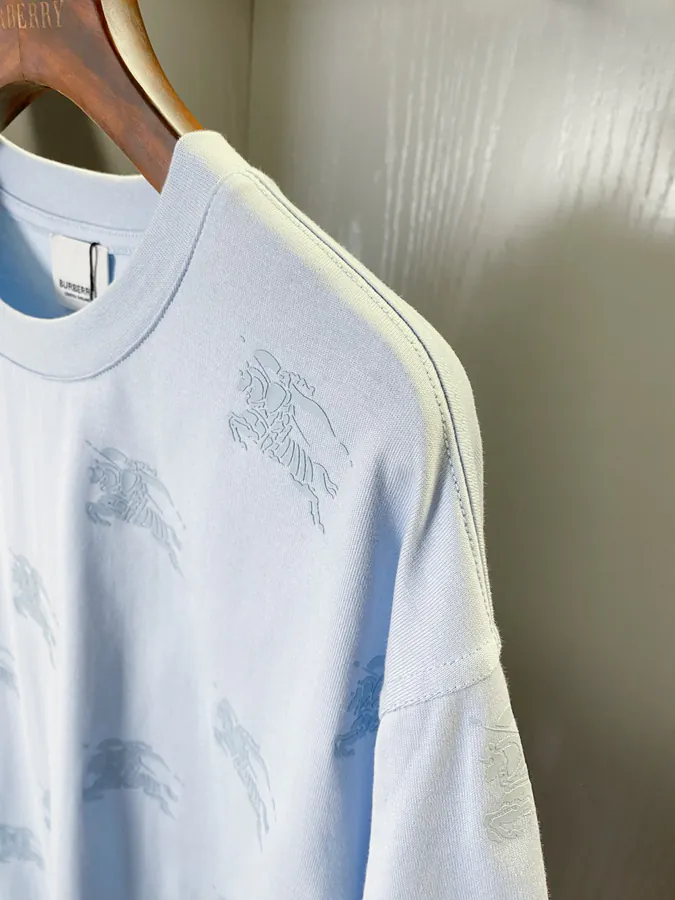Burberry Horseman Logo Print Cotton T Shirt