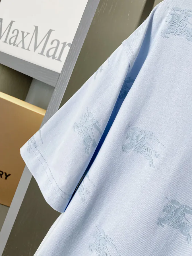 Burberry Horseman Logo Print Cotton T Shirt