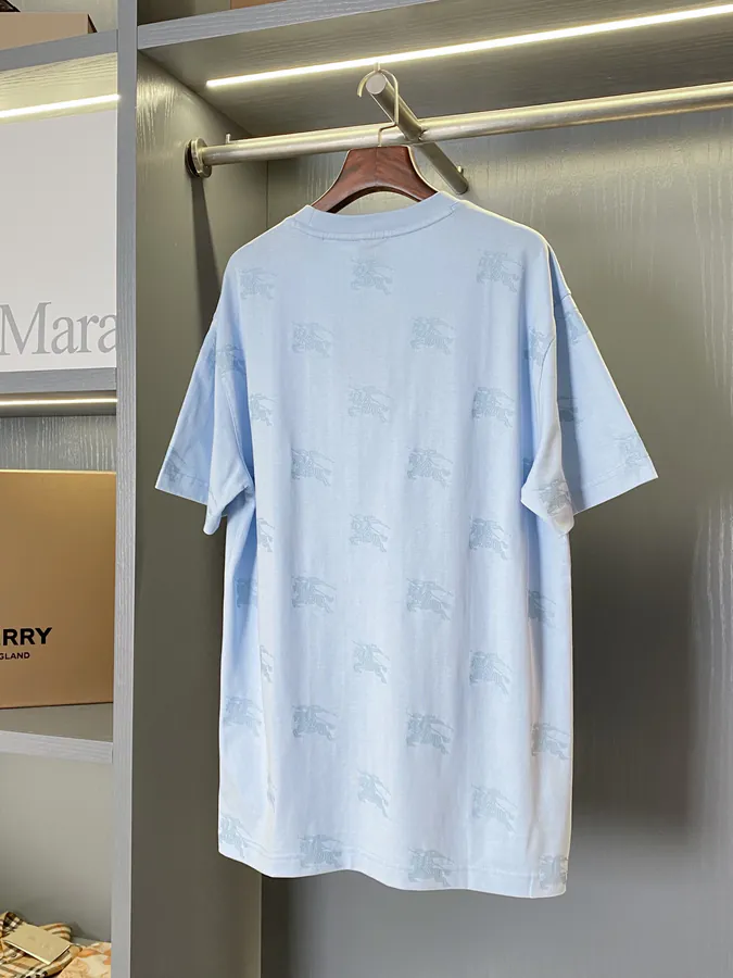 Burberry Horseman Logo Print Cotton T Shirt