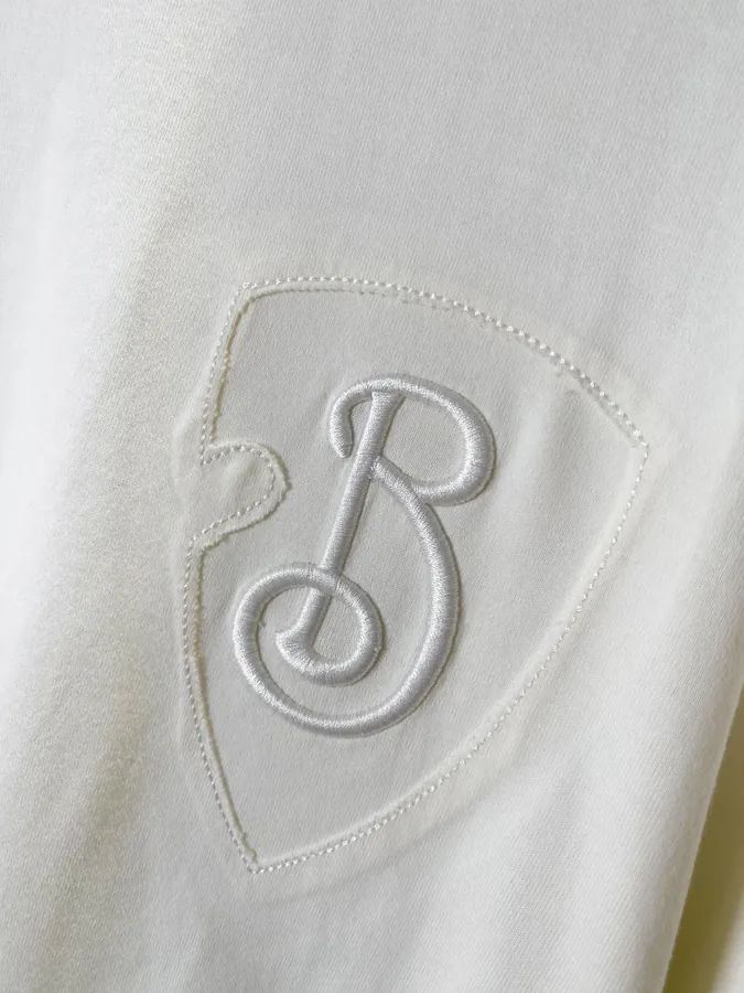 Burberry B Shape Shield Embroidery Round Neck Short Sleeve