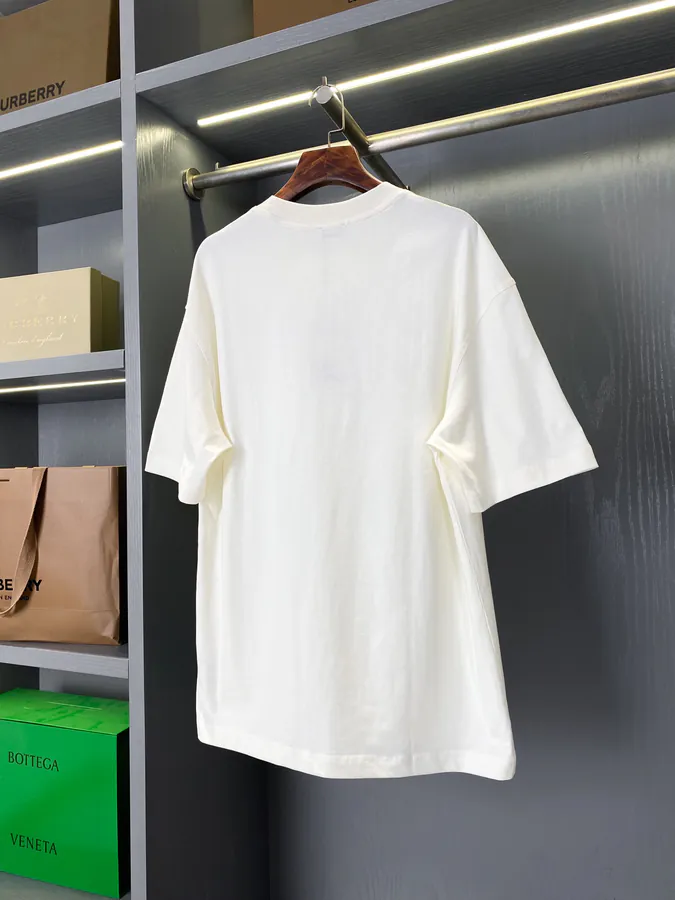 Burberry B Shape Shield Embroidery Round Neck Short Sleeve