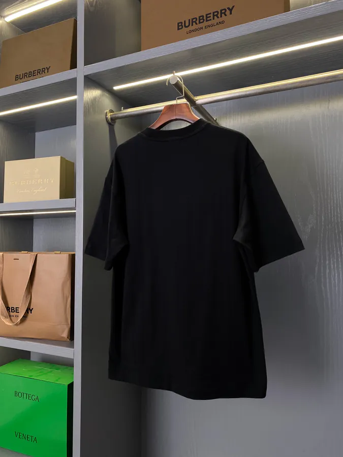 Burberry B Shape Shield Embroidery Round Neck Short Sleeve