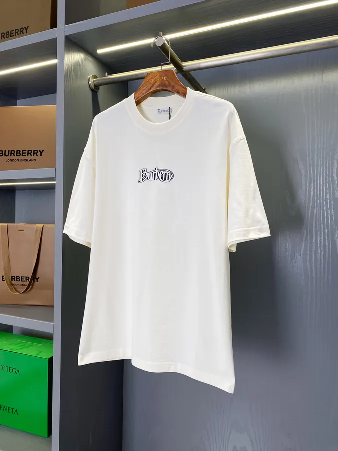 Burberry Logo Print Cotton T Shirt Classic Fit