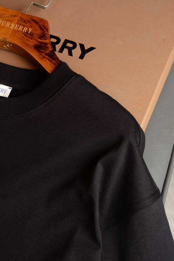 Burberry Embroidered Cotton T Shirt